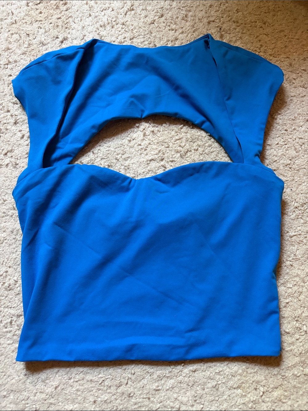 Blue Women's Cutout Going out top from shein